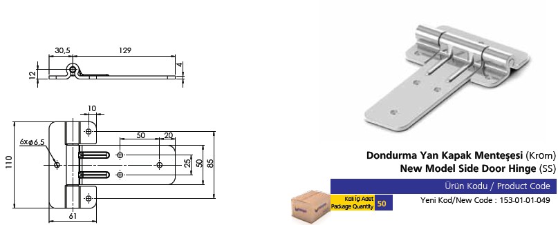 BALAMA autofrigorifica carosare inchidere auto frigorifica balamale hinge cromate